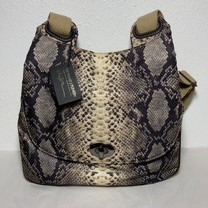 Donald J. Pliner Python Nylon Crossbody